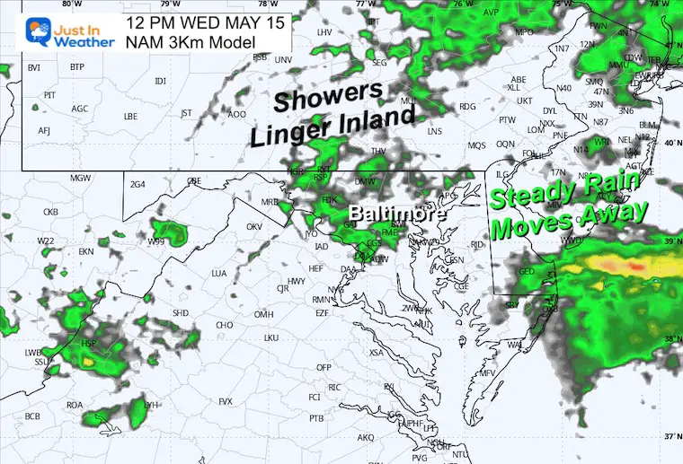 May 15 weather rain forecast radar noon