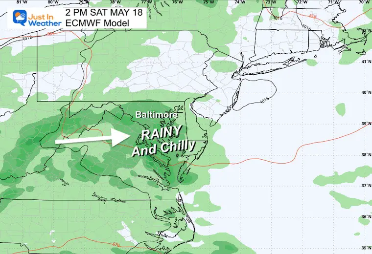 May 16 weather forecast rain Saturday