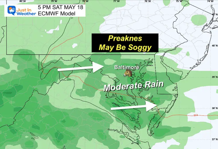 May 16 Weather Preakness Baltimore rain