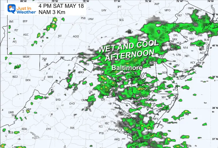 May 17 weather rain Saturday Afternoon