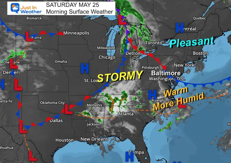 May 25 weather Saturday Morning