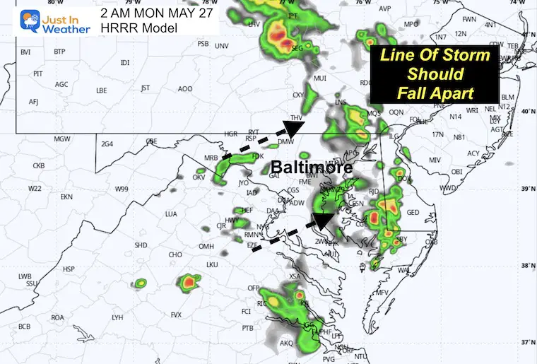May 26 weather storm radar Monday 2 AM