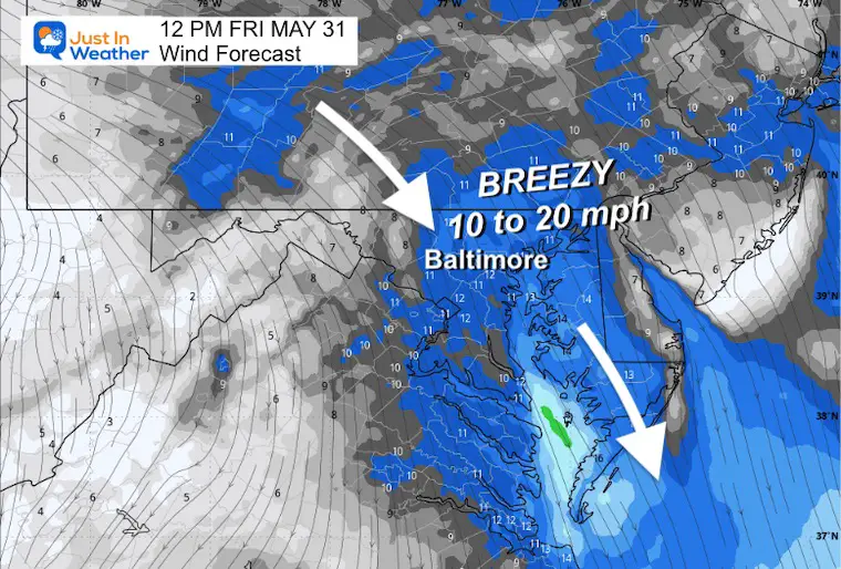 May 31 weather wind forecast Friday