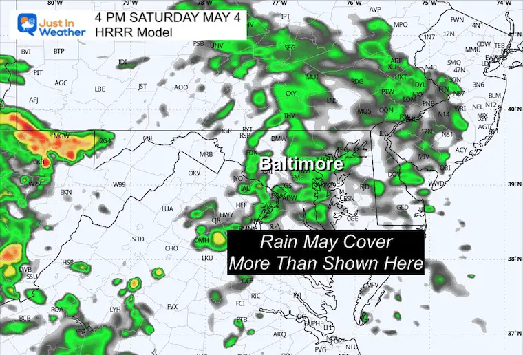 May 4 weather rain Saturday afternoon