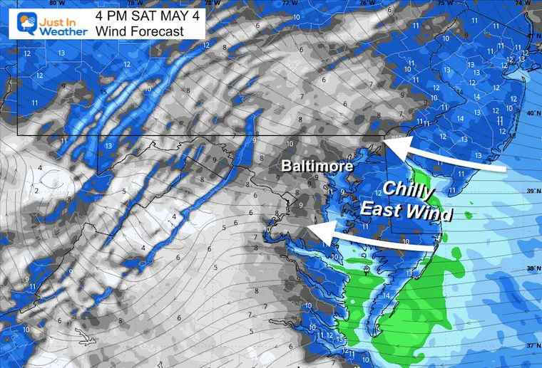 May 4 weather wind forecast Saturday afternoon