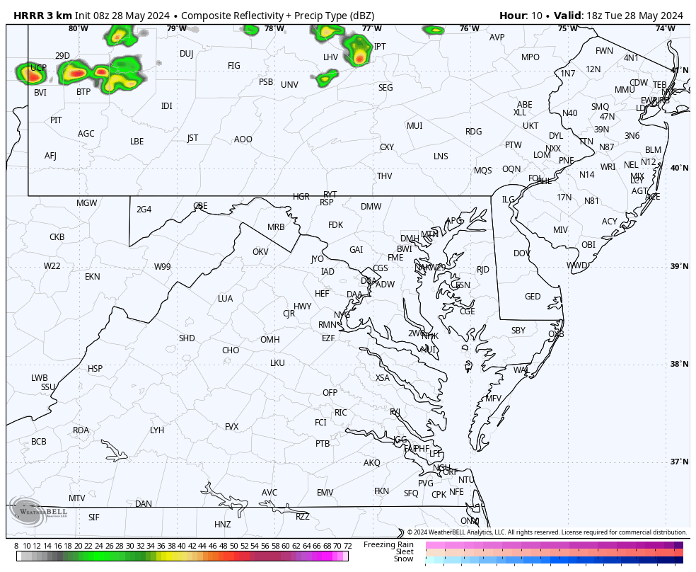 May 28 weather storm radar forecast Tuesday