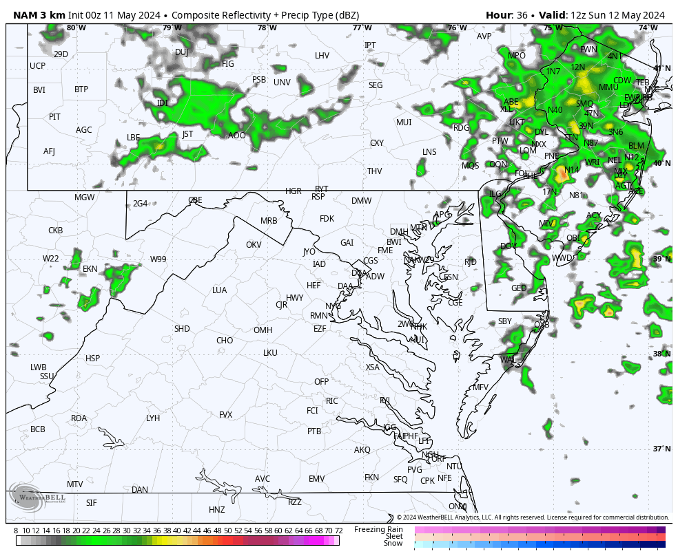 May 11 weather rain forecast radar Mothers Day