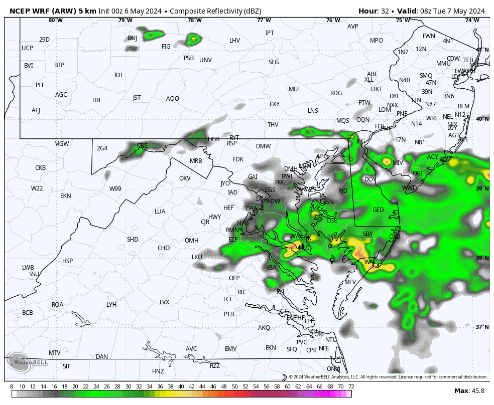 May 6 weather rain radar forecast Tuesday