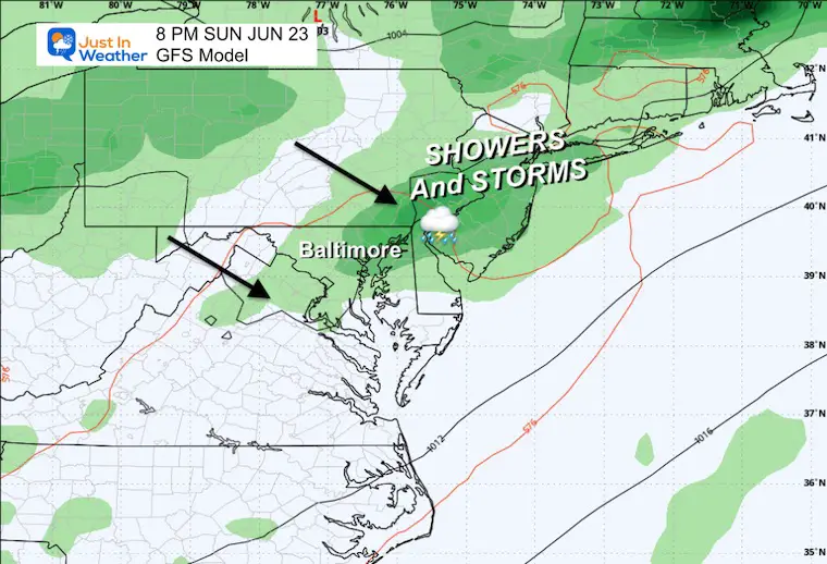 June 19 weather forecast storms Sunday