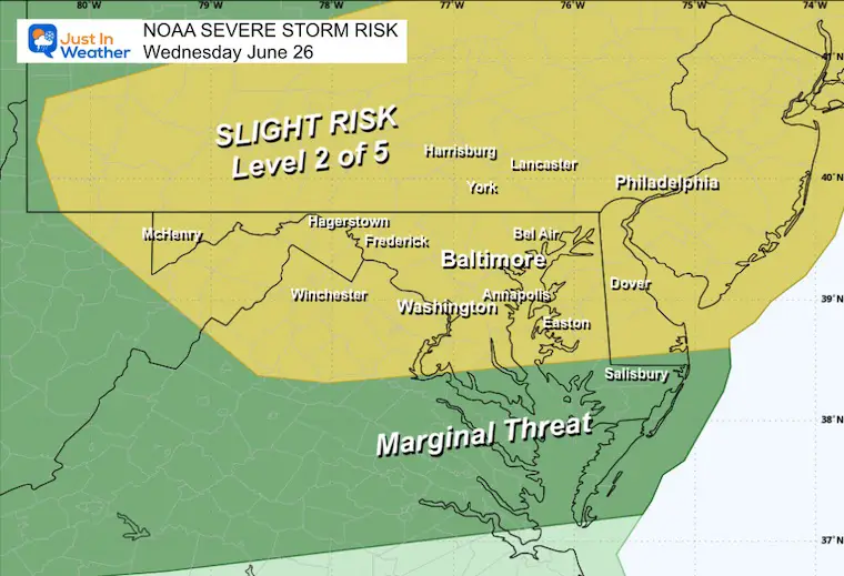 June 25 Heating Up Again Today Then Severe Storm Risk Tomorrow - Just ...