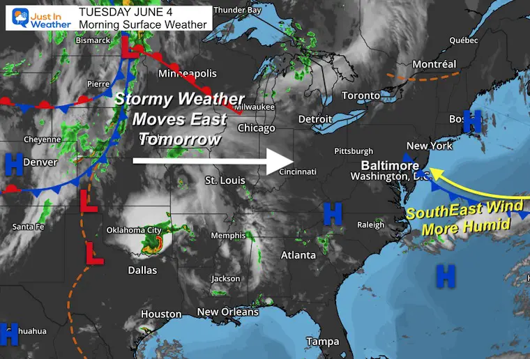 June 4 weather storm Tuesday morning