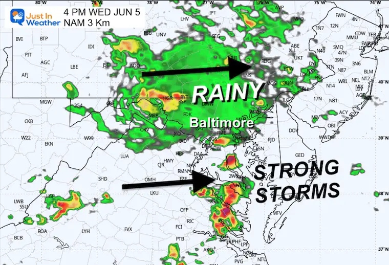 June 4 weather forecast radar Wednesday afternoon