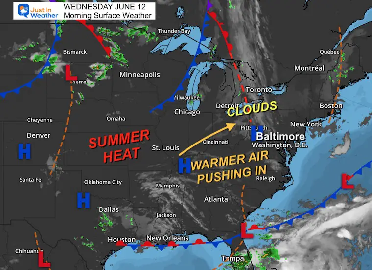 June 12 weather Wednesday morning 