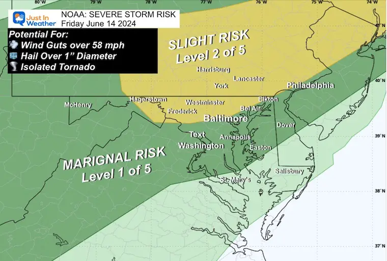 June 14 NOAA Severe Storm Risk