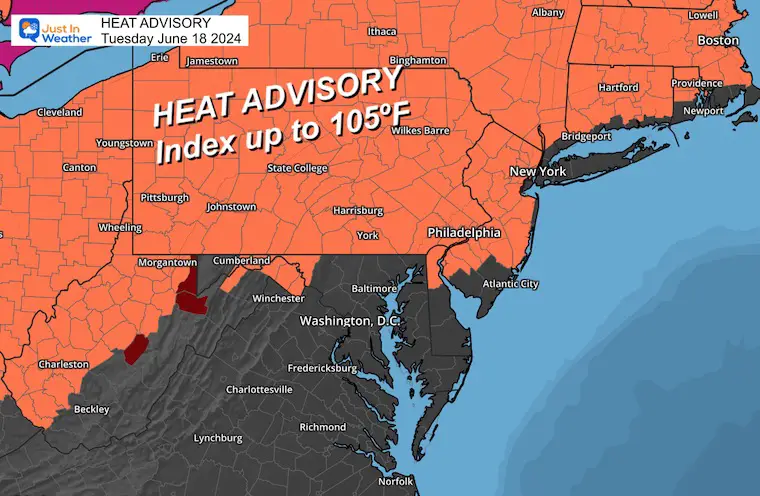 June 18 weather Heat Advisory