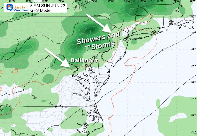 June 18 weather storm forecast Sunday