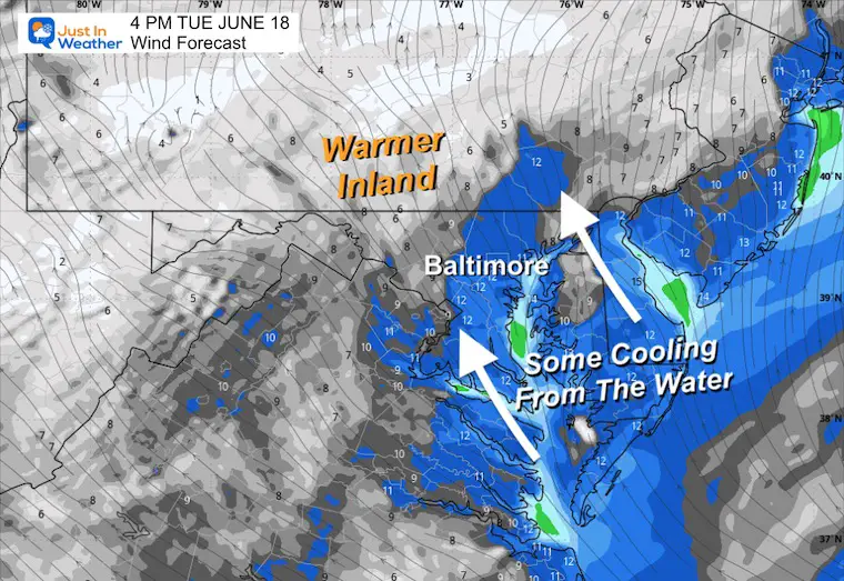 June 18 weather forecast winds