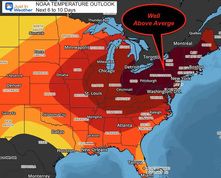 June 20 NOAA Temperature Outlook