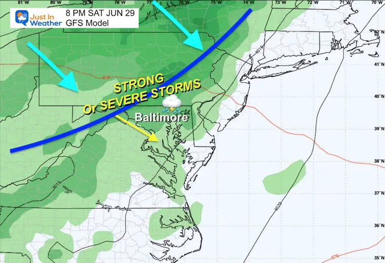 June 27 weather storm forecast Saturday