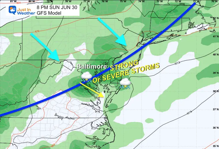 June 27 weather storm forecast Sunday