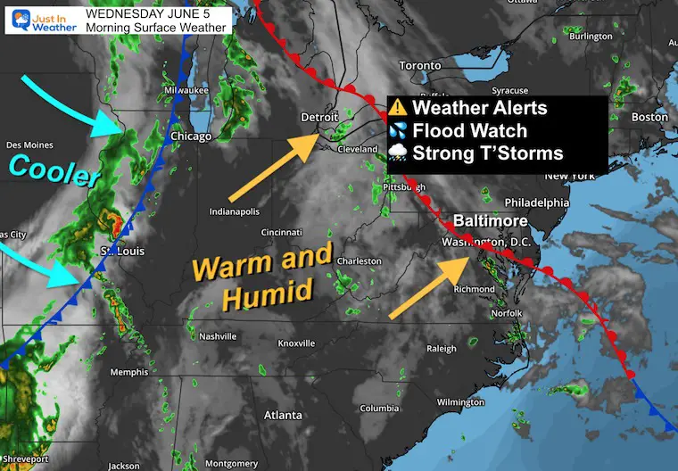 June 5 weather Wednesday morning