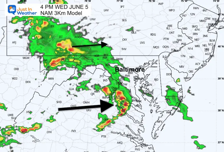 June 5 weather storm radar Wednesday afternoon