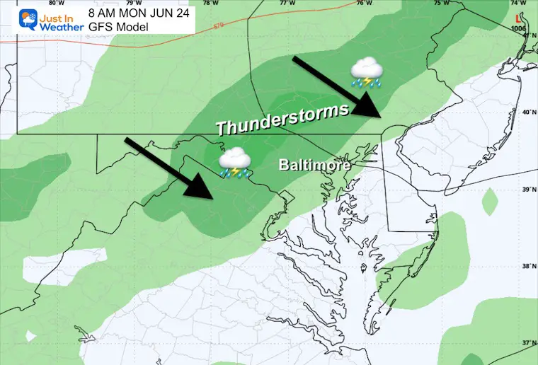 June 20 weather storm Monday morning