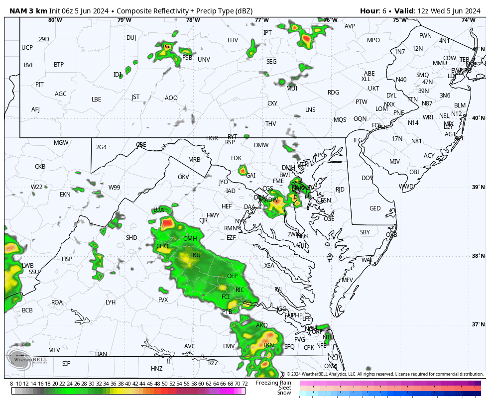 June 5 weather storm radar Wednesday