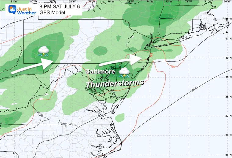 July 1 weather forecast storm Saturday