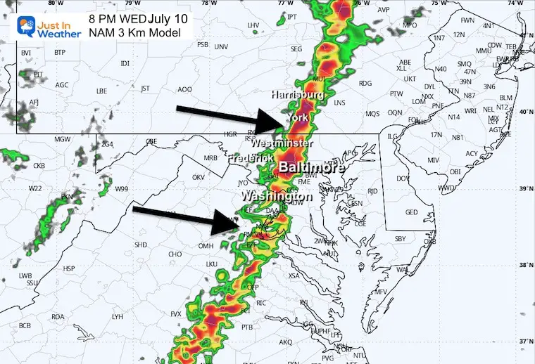 July 10 storm weather radar 8 PM