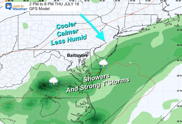 July 13 weather storm forecast Thursday