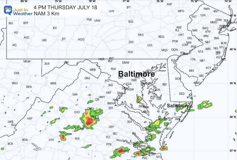 July 17 weather storm radar Thursday afternoon