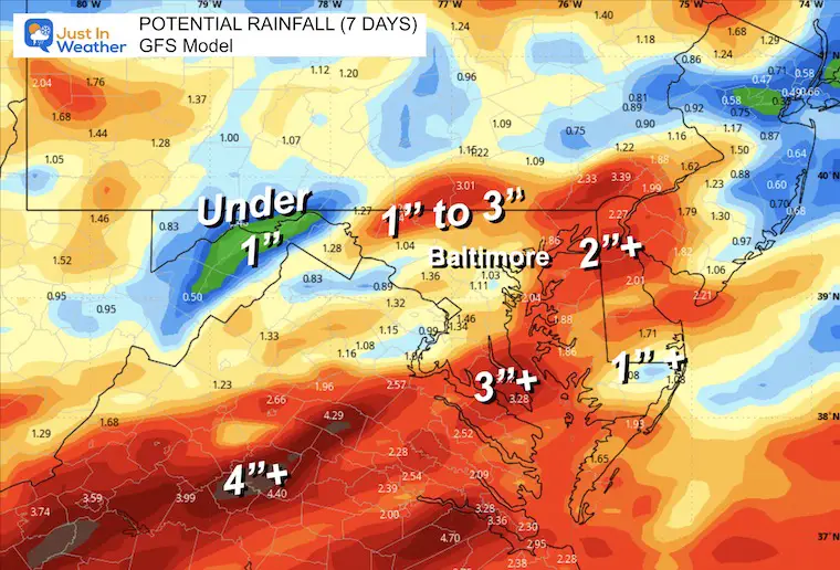 July 19 weather forecast rain total