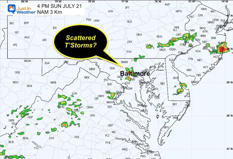 July 21 More Sun And Hotter Today With Spotty Storms Then More Storms ...