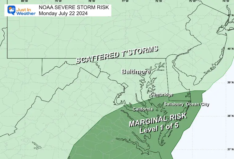 July 22 weather NOAA Severe Storm Risk