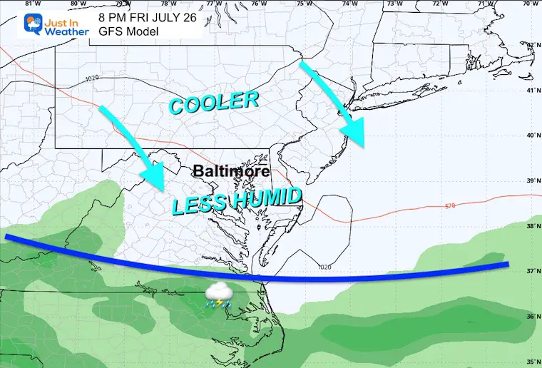 July 23 weather storm forecast Friday