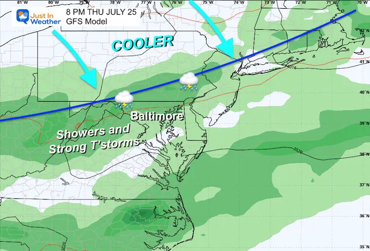 July 23 weather storm forecast Thursday