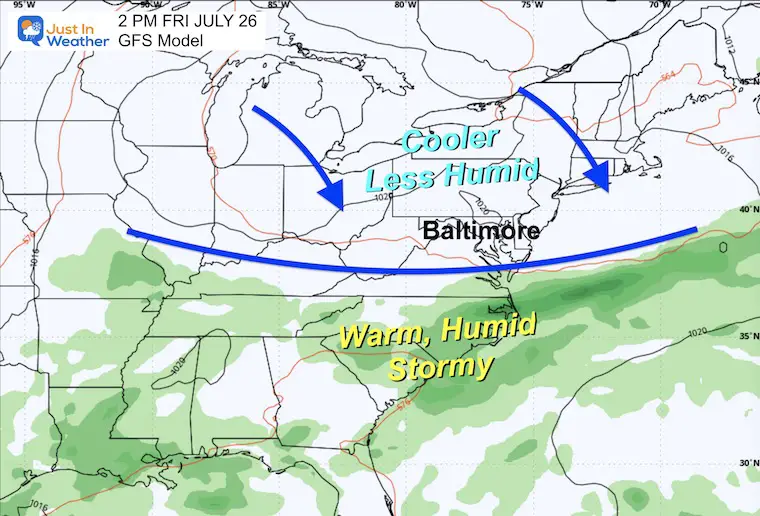 July 25 weather Friday