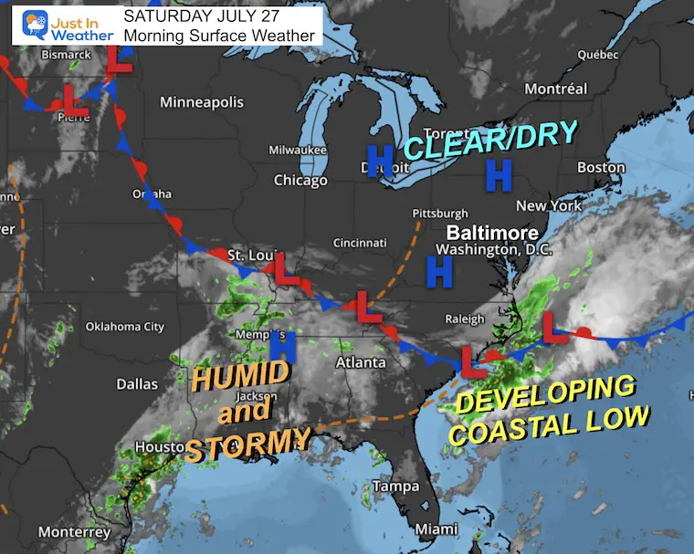 July 27 weather Saturday Morning