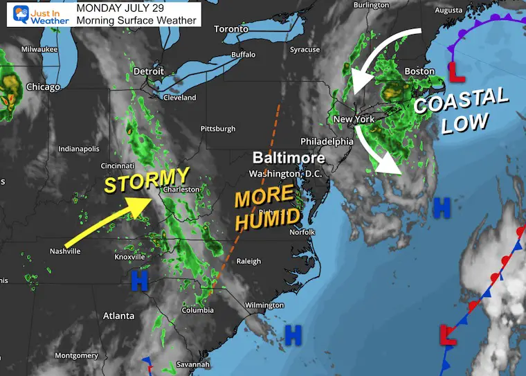 July 29 weather Monday morning storm