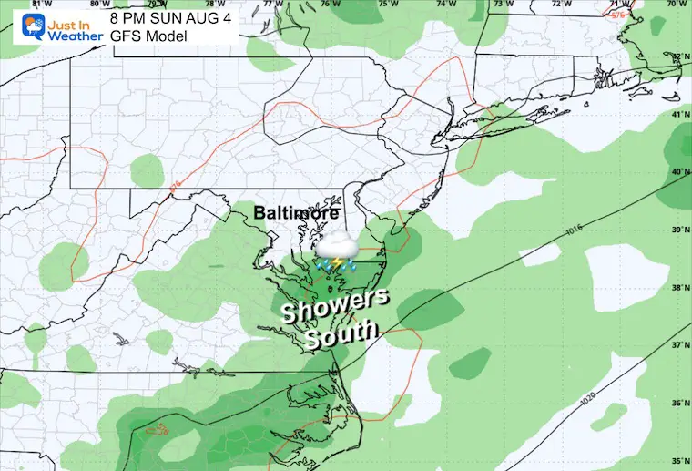 July 30 weather storm forecast Sunday