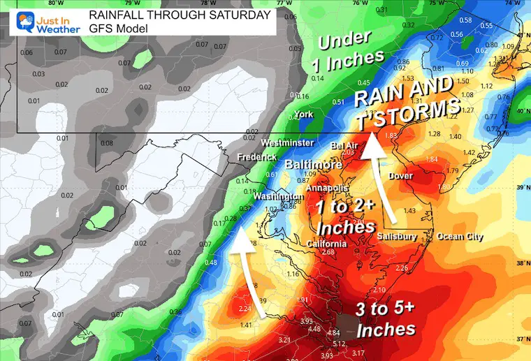 July 11 weather rain forecast rain total Friday and Saturday