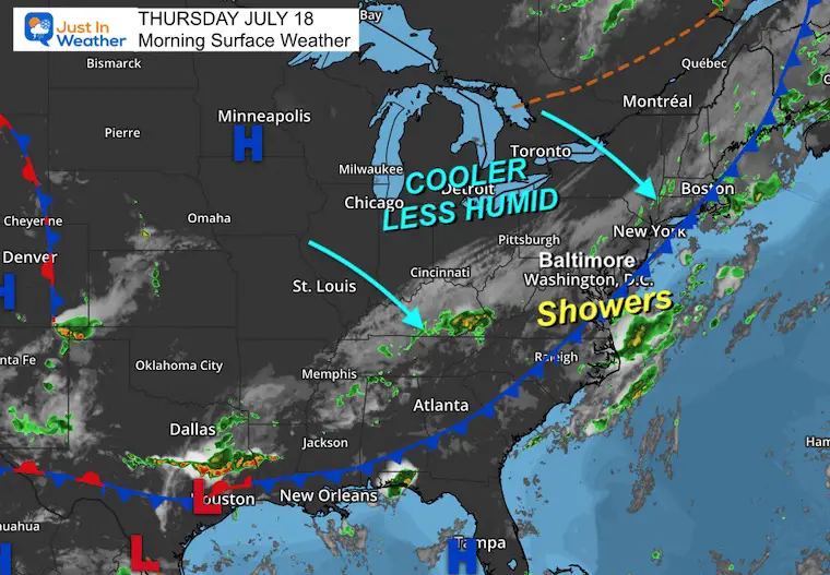 July 18 weather Thursday morning