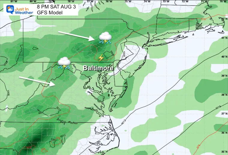 August 1 weather storm forecast Saturday