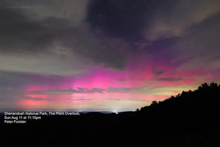 August 12 Aurora Northern Lights Shenandoah