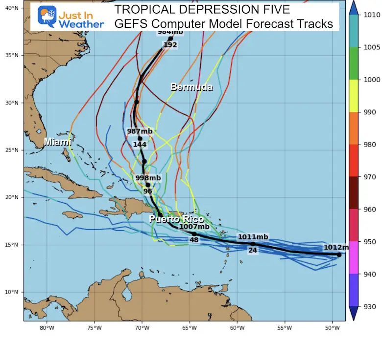 August 12 topical computer model forecast tracks