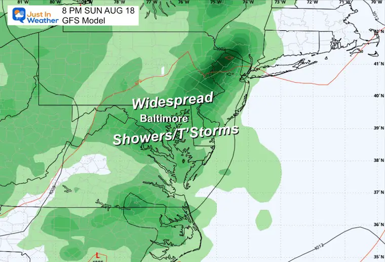 August 17 weather forecast rain storm forecast Sunday