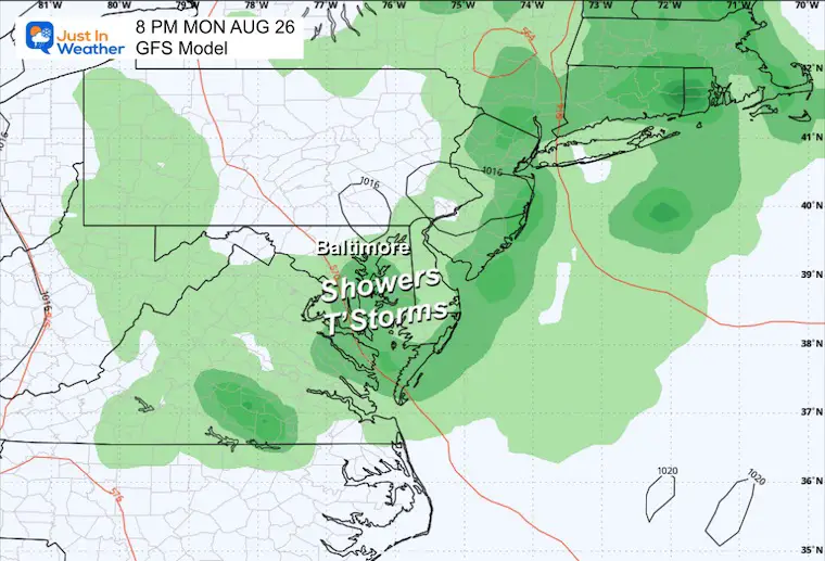 August 23 weather rain storm Monday