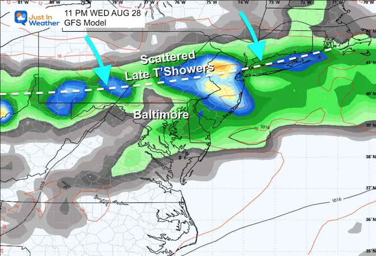 August 24 weather storm Wednesday night