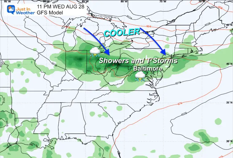 August 26 Weather Storm Forecast Wednesday night